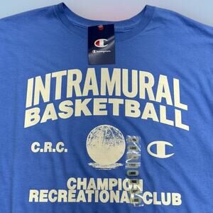 CHAMPION Men’s Large Blue Intramural Basketball Champions T-shirt